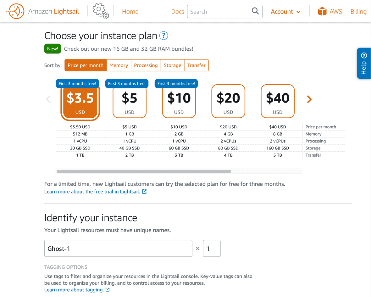 aws instance pricing